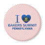 I Love Bakers Summit, PA Refrigerator Magnets