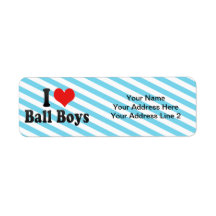 I Love Ball Boys Return Address Labels