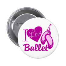 I Love Ballet Buttons