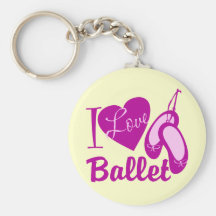I Love Ballet Keychains