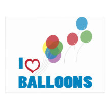 i love balloons post cards
