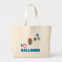 i love balloons tote bags