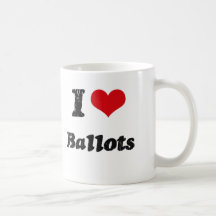 I Love BALLOTS Coffee Mugs