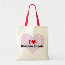 I Love Bamboo Shoots Tote Bags