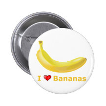 I Love Bananas Button