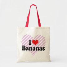 I Love Bananas Canvas Bags