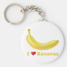 I Love Bananas Key Chains