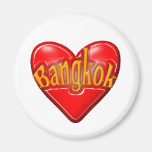 I Love Bangkok Refrigerator Magnet