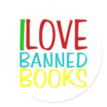 I LOVE BANNED BOOKS OFFICIAL STICKER