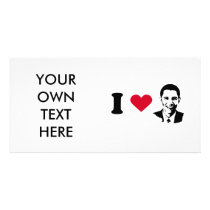 I Love Barack Obama T-shirt Photo Card Template