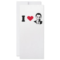 I Love Barack Obama T-shirt Customized Rack Card