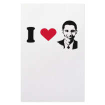 I Love Barack Obama T-shirt Stationery Design