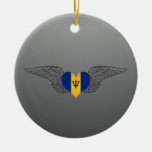 I Love Barbados -wings Christmas Ornaments