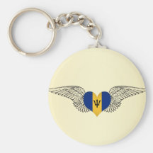 I Love Barbados -wings Keychains
