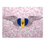 I Love Barbados -wings Postcard