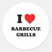 I Love Barbecue Grills Stickers