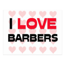 I LOVE BARBERS POST CARDS