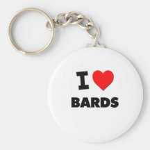 I Love Bards Key Chain