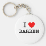 I Love Barren Keychain