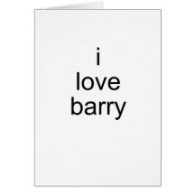 i love barry greeting cards