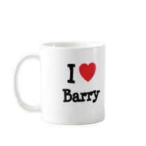I love Barry heart custom personalized Mugs
