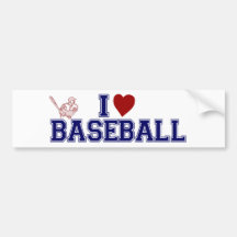 I Love Baseball Bumper Stickers