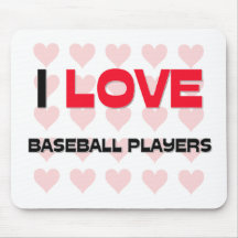 I LOVE BASEBALL PLAYERS MOUSE MAT