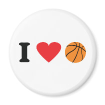 I love basketball icon magnets