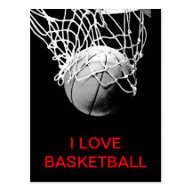 I Love Basketball Postcard