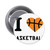 I love basketball symbol buttons