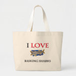 I Love Basking Sharks Canvas Bag