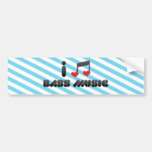 I Love Bass Music Bumper Stickers