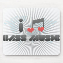 I Love Bass Music Mouse Pads