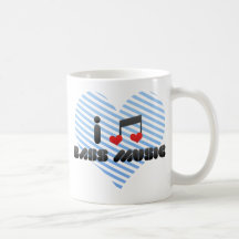 I Love Bass Music Mugs