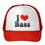 I Love Bass Trucker Hats