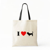 I Love Basset Hounds Bag