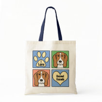 I Love Basset Hounds Bags