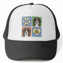 I Love Basset Hounds Trucker Hats