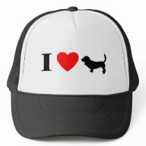 I Love Basset Hounds Hat