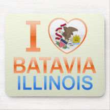 I Love Batavia, IL Mouse Pads