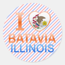 I Love Batavia, IL Stickers