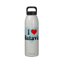 I Love Batavia, United States Drinking Bottles