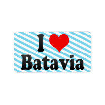 I Love Batavia, United States Personalized Address Labels