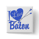I Love Baton buttons