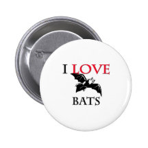 I Love Bats Buttons