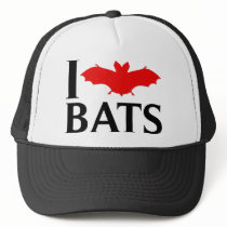 I Love Bats Mesh Hats