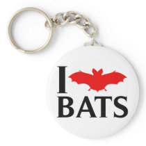I Love Bats Keychains