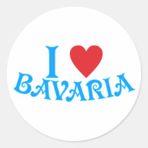 I love Bavaria Aufkleber