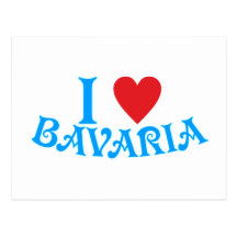 I love Bavaria Postkarten