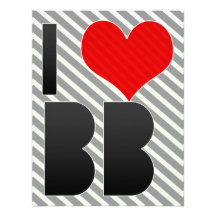 I Love BB Personalized Invitations
